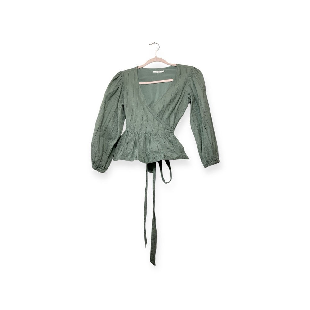 Women’s Tularosa Balloon Sleeve Candace‎ tie waist, eyelet blouse, size small